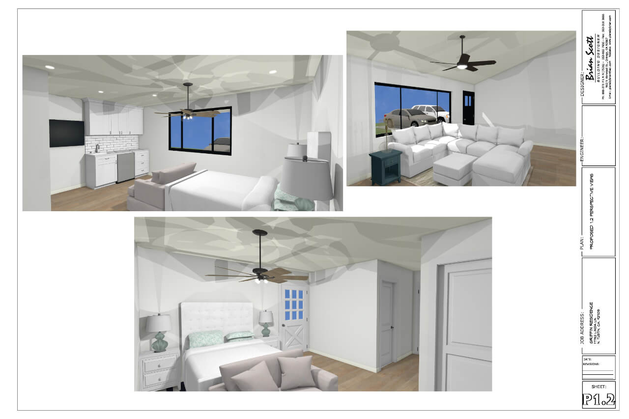 A Bedroom and Livingroom Prototype Model